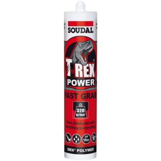 Soudal 121968 T-Rex Power Fast Grab Adhesive Sealant 290mL (White)