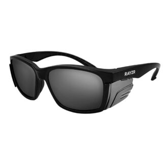 Maxisafe ERZ395 Rayzr Protective Safety Glasses - Matte Black Frame with Smoke Lens