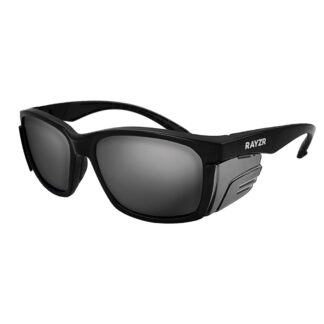 Maxisafe ERZ396 Rayzr Protective Safety Glasses - Matte Black Frame with Polarised Smoke Lens