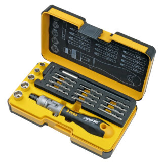 Felo 06072006 ERGONIC K Swivel Head Ratchet Screwdriver Strongbox Set