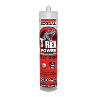 Soudal T-Rex Power Fast Grab Adhesive Sealant 290mL (Clear) 134912