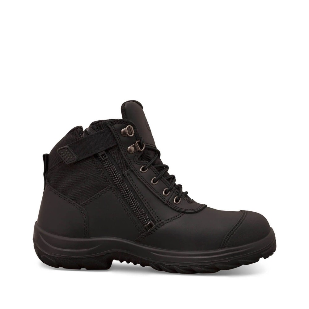 Oliver 34-660 Black Zip-Sided Ankle Safety Work Boots Oliver 34-660 Black Zip-Sided Ankle Safety Work Boots