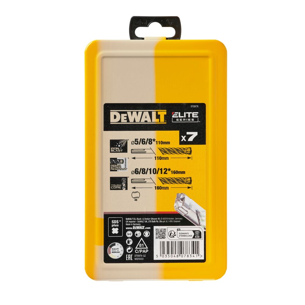 DeWalt DT8976-QZ SDS-Plus XLR 7-Piece Masonry Drill Set DeWalt DT8976-QZ SDS-Plus XLR 7-Piece Masonry Drill Set
