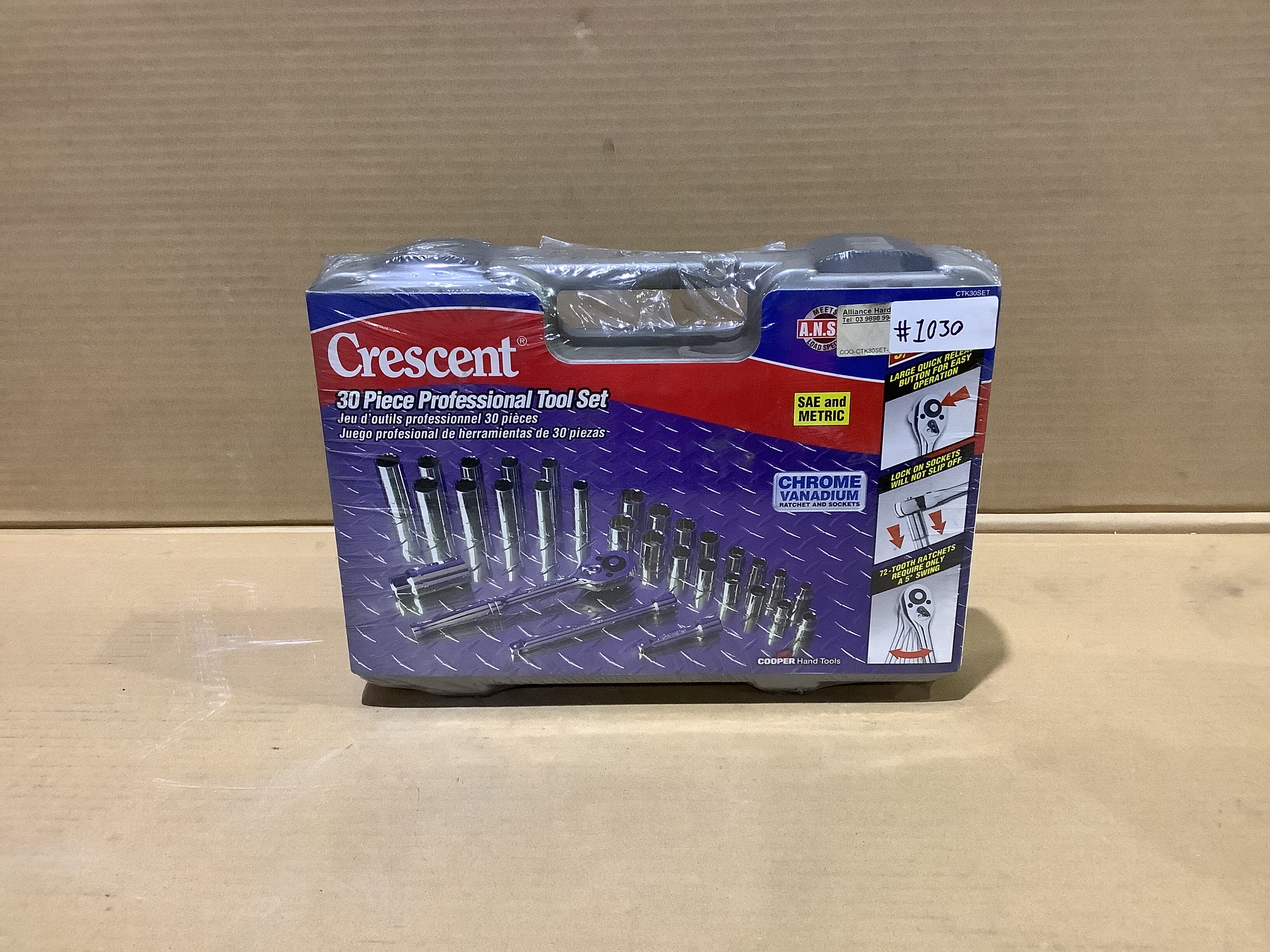 Crescent CTK30SET 30-Piece Professional Socket Set Crescent CTK30SET 30-Piece Professional Socket Set