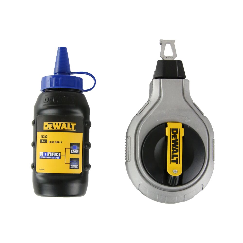 DeWalt 6:1 Blue Chalk Line & Reel Kit DWHT47425-9 DeWalt 6:1 Blue Chalk Line & Reel Kit DWHT47425-9