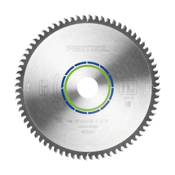 Festool Aluminium Saw Blade 210 x 2.4 x 30mm 72T 493201 Festool Aluminium Saw Blade 210 x 2.4 x 30mm 72T 493201 - Image 2