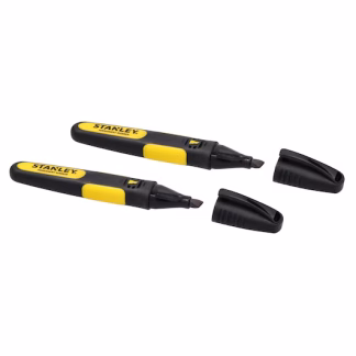 Stanley FATMAX® Chisel Tip Black Marker Pens 2-Pack 0-47-314