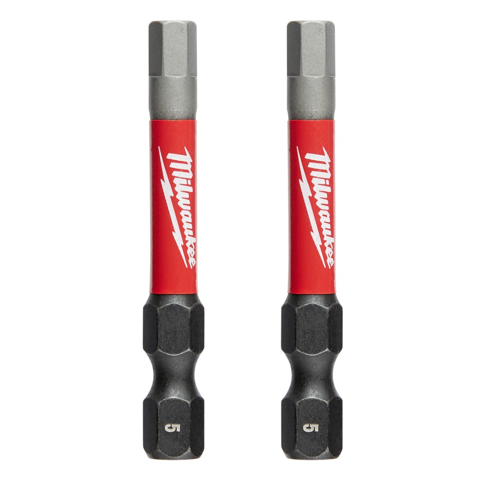 Milwaukee SHOCKWAVE™ Power Bit Hex 5mm 50mm 2-Pack 48324737 Milwaukee SHOCKWAVE™ Power Bit Hex 5mm 50mm 2-Pack 48324737