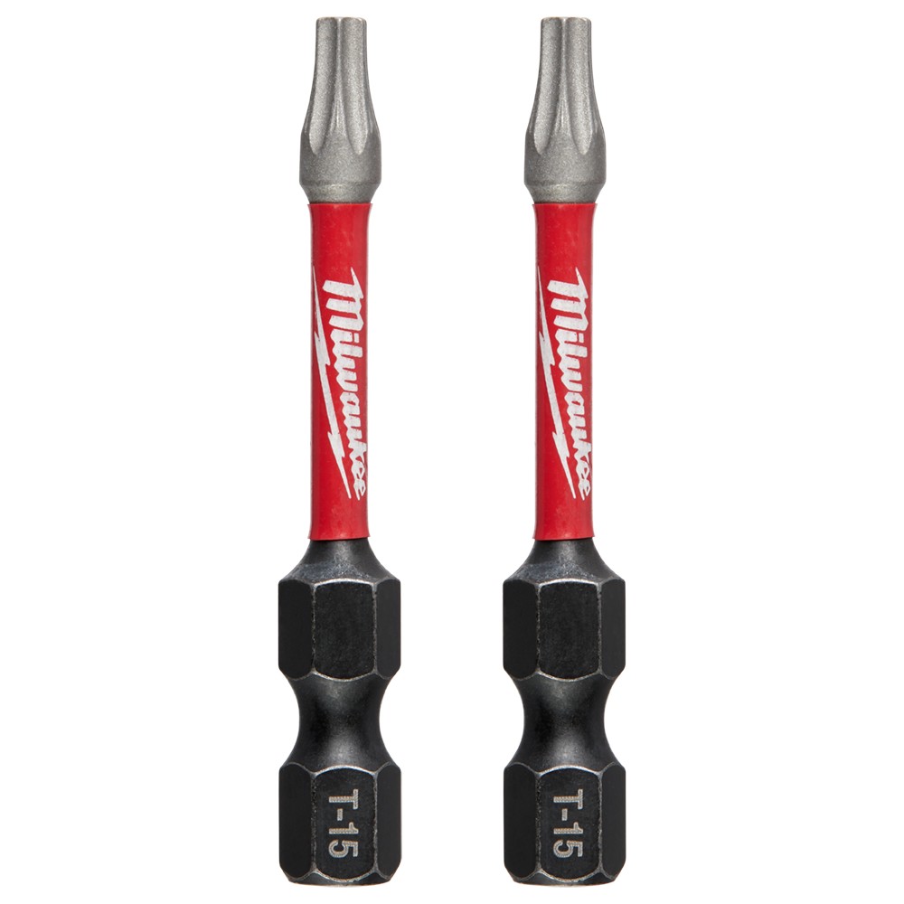 Milwaukee SHOCKWAVE™ Power Bit Torx T15 50mm 2-Pack 48324983 Milwaukee SHOCKWAVE™ Power Bit Torx T15 50mm 2-Pack 48324983
