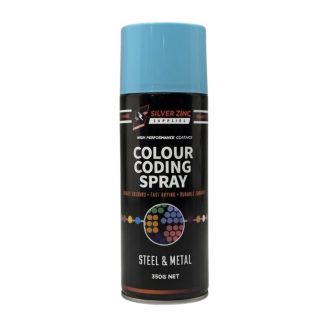 Silver Zinc Supplies Colour Coding Spray Paint Bluebell CCS-BLB-350