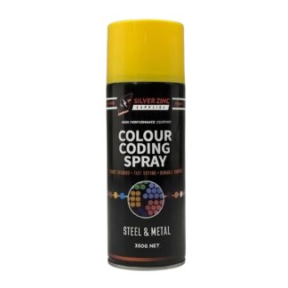 Silver Zinc Supplies Colour Coding Spray Paint Custard CCS-CUS-350
