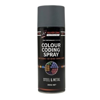 Silver Zinc Supplies Colour Coding Spray Paint Dark Grey/Blue CCS-DGY-350