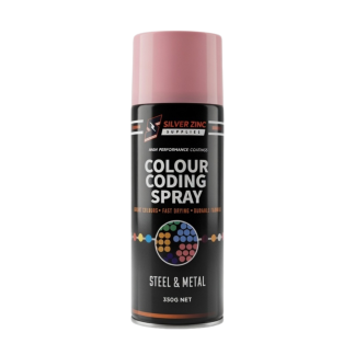 Silver Zinc Supplies Colour Coding Spray Paint Rose Pink CCS-ROP-350