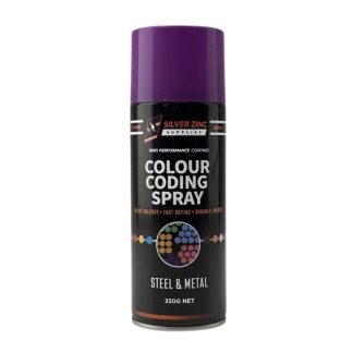 Silver Zinc Supplies Colour Coding Spray Paint Violet CCS-VLT-350