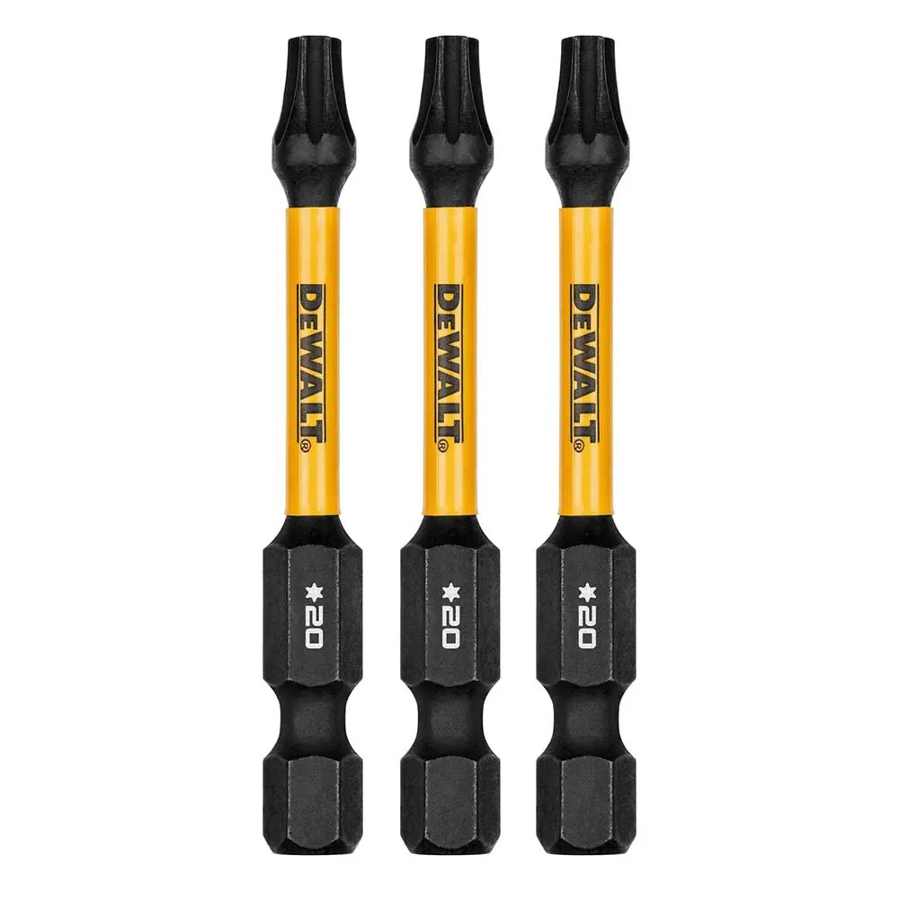 DeWalt FLEXTORQ® Impact Ready T20 Torx Driver Bit 3-Pack DWAF2TX20IR3 DeWalt FLEXTORQ® Impact Ready T20 Torx Driver Bit 3-Pack DWAF2TX20IR3