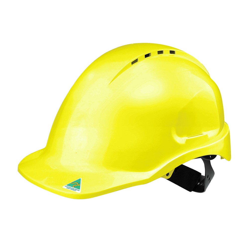 Maxisafe Vented Safety Hard Hat Fluro Yellow HVS590-FY Maxisafe Vented Safety Hard Hat Fluro Yellow HVS590-FY