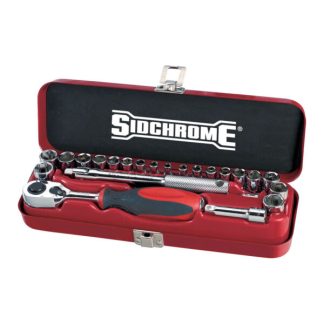 Sidchrome 23-Piece 1/4" Drive Metric & A/F Socket Set SCMT12110