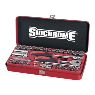 Sidchrome 38-Piece 1/4" & 3/8" Drive Metric & A/F Socket Set SCMT19105
