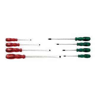 Sidchrome 8-Piece Industrial Thru Tang Screwdriver Set SCMT29110