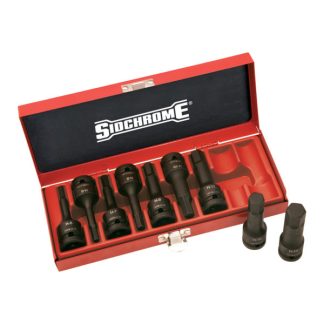 Sidchrome 9-Piece 1/2" Drive In-Hex Impact Socket Set XS4H09MT