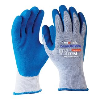 Maxisafe Blue Grippa Poly Cotton Latex Dipped Glove GBL107