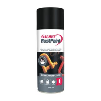 Galmet RustPaint Epoxy Aerosol Paint Black Satin GRPBSA
