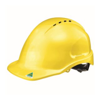 Maxisafe Ratchet Vented Hard Hat Yellow HVR580-Y