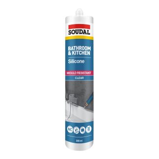 Soudal Bathroom & Kitchen Silicone Sealant 300mL