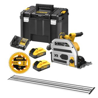 DeWalt 18V XR 165mm Cordless Plunge Saw 5.0Ah KIT DCS525H2T-XE