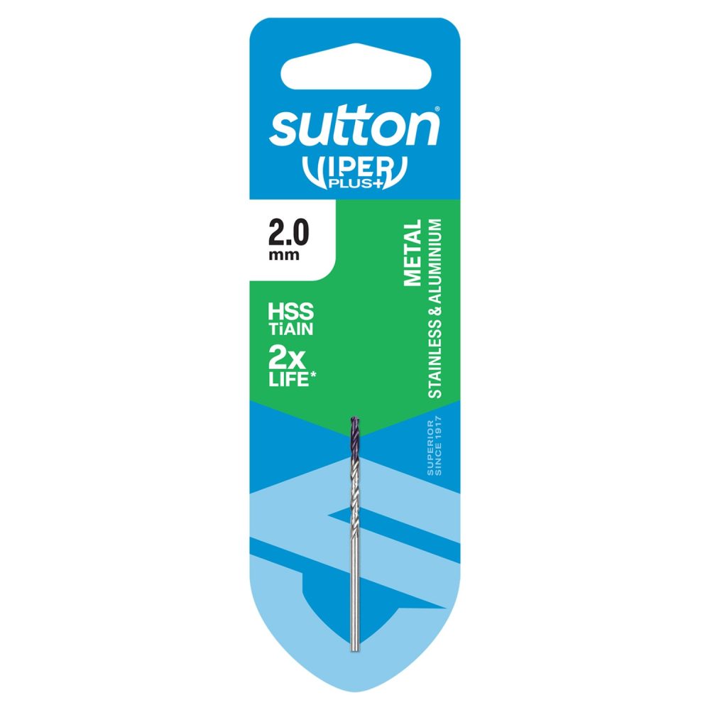 Sutton Viper Plus Jobber Drill Bit 2.0mm D1840200 Sutton Viper Plus Jobber Drill Bit 2.0mm D1840200