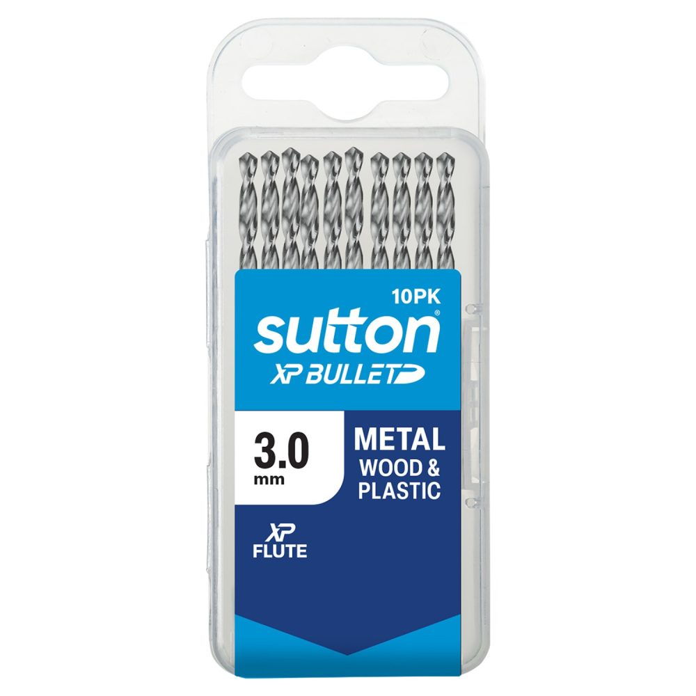 Sutton XP Bullet Jobber Drill Bit 3.0mm 10-Pack D220T0300 Sutton XP Bullet Jobber Drill Bit 3.0mm 10-Pack D220T0300