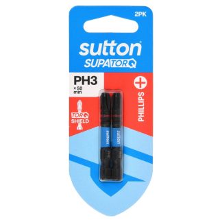 Sutton SupaTorq Impact Screwdriver Bit PH3 x 50mm 2-Pack S200H02B03