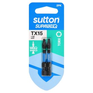 Sutton SupaTorq Impact Screwdriver Bit TX15 x 50mm 2-Pack S212H02B15